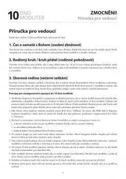 10 dnů modliteb - Zmocněni! (Příručka pro vedoucí)